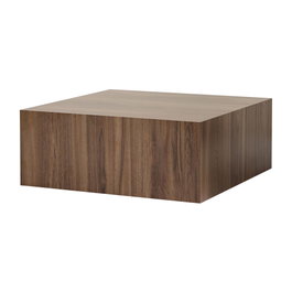 Prizma - Mesa de Café de MDF Nogal Venezia Walnut, 90 cm de Ancho x 90 cm de Fondo x 35 cm de Alto